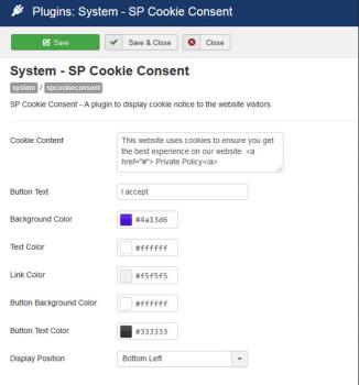 SP Cookie Consent